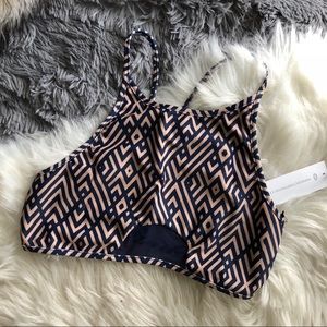 Salt swimwear Jamaica top in fractal print